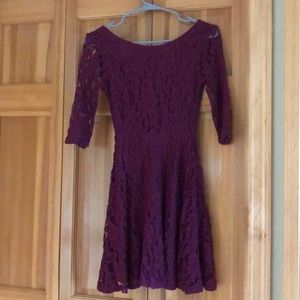 Burgundy Lace Dress